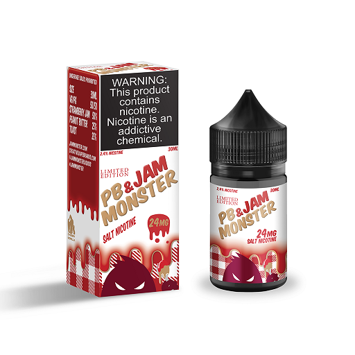 Jam Monster Salt - PB Jam Strawberry 1 Jam Monster Salt - PB Jam Strawberry