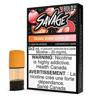 STLTH Orange Mango Guava Ice Bold Pods by Savage 1 STLTH Orange Mango Guava Ice Bold Pods by Savage