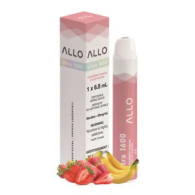 Strawberry Banana Allo 1600 Disposable Vape 1 Strawberry Banana Allo 1600 Disposable Vape