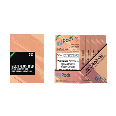 STLTH Multi Peach Iced By Z Pods Special Nicotine Blend 1 STLTH Multi Peach Iced By Z Pods Special Nicotine Blend