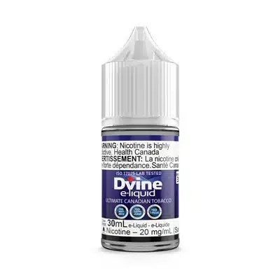 Ultimate Canadian Tobacco Bold Salt E-liquid by Dvine 1 Ultimate Canadian Tobacco Bold Salt E-liquid by Dvine