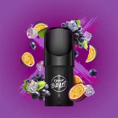 Groovy Grape Passionfruit Iced Flavour Beast Pods 1 Groovy Grape Passionfruit Iced Flavour Beast Pods
