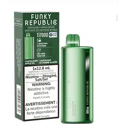 Cantaloupe Apple Ice Ti7000 Funky Republic Disposable Vape 1 Cantaloupe Apple Ice Ti7000 Funky Republic Disposable Vape