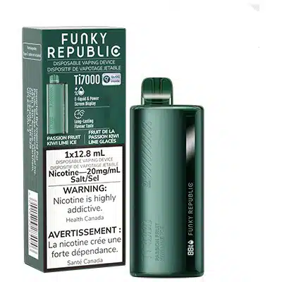 Passion Fruit Kiwi Lime Ice Ti7000 Funky Republic Disposable Vape 1 Passion Fruit Kiwi Lime Ice Ti7000 Funky Republic Disposable Vape