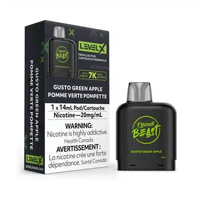 Gusto Green Apple Pods Level X by Flavour Beast 2 Gusto Green Apple Pods Level X by Flavour Beast - Image 2