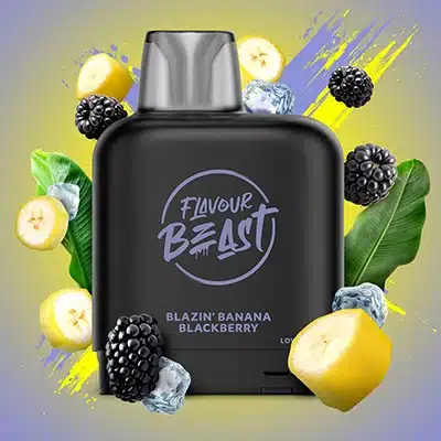 Blazin' Banana Blackberry Iced Pods Level X by Flavour Beast 1 Blazin' Banana Blackberry Iced Pods Level X by Flavour Beast