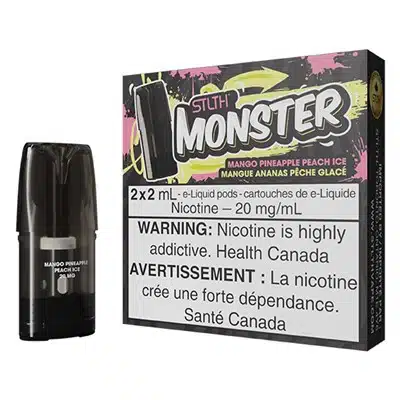 Mango Pineapple Peach Ice Monster Pods by STLTH 1 Mango Pineapple Peach Ice Monster Pods by STLTH