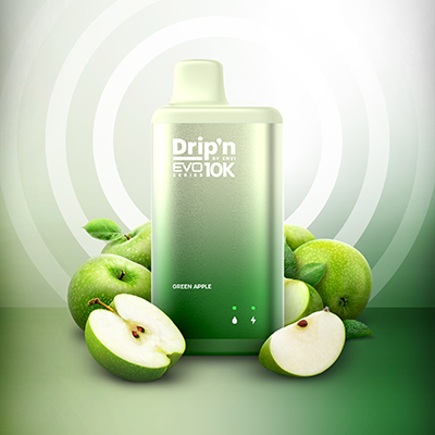 Green Apple Drip'n EVO 10K Disposable By Envi 1 Green Apple Drip'n EVO 10K Disposable By Envi