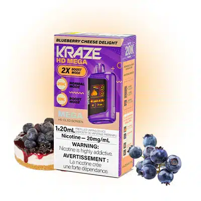 Blueberry Cheese Delight Kraze HD Mega Disposable Vape 1 Blueberry Cheese Delight Kraze HD Mega Disposable Vape