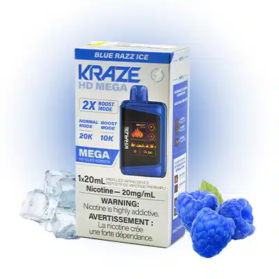 Blue Razz Ice Kraze HD Mega Disposable Vape 1 Blue Razz Ice Kraze HD Mega Disposable Vape