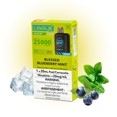 Blessed Blueberry Mint Iced Pods Level X G2 by Flavour Beast Boost 1 Blessed Blueberry Mint Iced Pods Level X G2 by Flavour Beast Boost