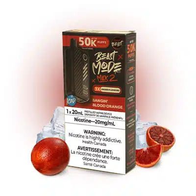 Bangin' Blood Orange Ice Flavour Beast Mode Max 2 50K Disposable Vape 1 Bangin' Blood Orange Ice Flavour Beast Mode Max 2 50K Disposable Vape