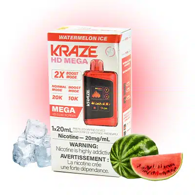 Watermelon Ice Kraze HD Mega Disposable Vape 1 Watermelon Ice Kraze HD Mega Disposable Vape