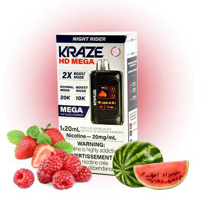 Night Rider Kraze HD Mega Disposable Vape 1 Night Rider Kraze HD Mega Disposable Vape