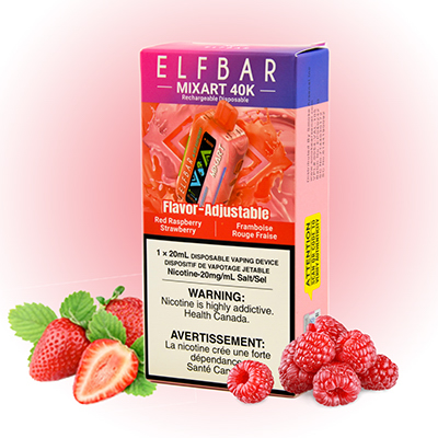 Red Raspberry Strawberry MixArt 40K Elf Bar Disposable Vape - AceVaper ...