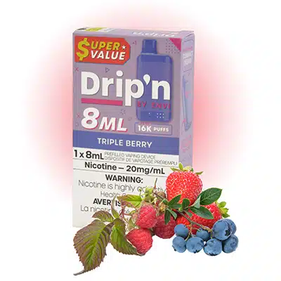 Triple Berry Drip'n 8ML 16K Disposable By Envi 1 Triple Berry Drip'n 8ML 16K Disposable By Envi