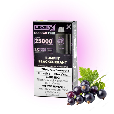 Bumpin Blackcurrant Pods Level X G2 by Flavour Beast Boost 1 Bumpin Blackcurrant Pods Level X G2 by Flavour Beast Boost