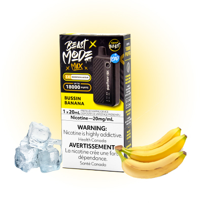 Bussin Banana Iced Flavour Beast Mode Max 18K Disposable Vape 1 Bussin Banana Iced Flavour Beast Mode Max 18K Disposable Vape
