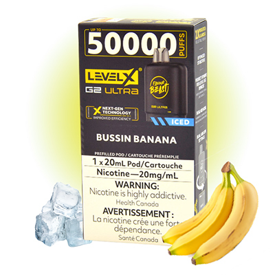 Bussin Banana Ice Pods Level X G2 Ultra by Flavour Beast 1 Bussin Banana Ice Pods Level X G2 Ultra by Flavour Beast