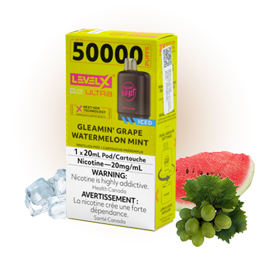 Gleamin' Grape Watermelon Mint Ice Pods Level X G2 Ultra by Flavour Beast 1 Gleamin' Grape Watermelon Mint Ice Pods Level X G2 Ultra by Flavour Beast