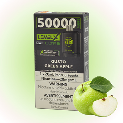 Gusto Green Apple Pods Level X G2 Ultra by Flavour Beast 1 Gusto Green Apple Pods Level X G2 Ultra by Flavour Beast