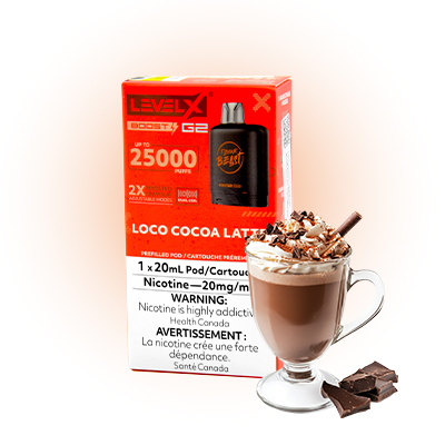 Loco Cocoa Latte Pods Level X G2 by Flavour Beast Boost 1 Loco Cocoa Latte Pods Level X G2 by Flavour Beast Boost