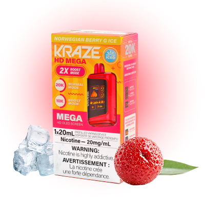 Norwegian Berry G Ice Kraze HD Mega Disposable Vape 1 Norwegian Berry G Ice Kraze HD Mega Disposable Vape